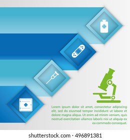 Colored business infographic with icons, Vector illustration