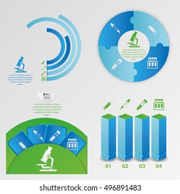 Colored business infographic with icons, Vector illustration