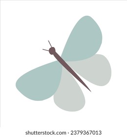 Mano de mariposa coloreada. Elemento aislado. Vector