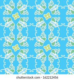 Colored butterfly pattern.
