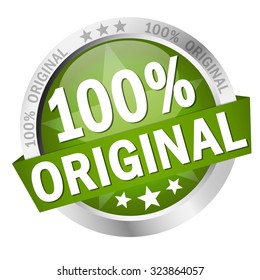 colored button with banner 100 % Original