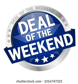 colored button with banner and text Deal of the weekend