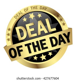colored button with banner and text Deal of the day