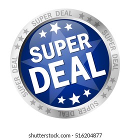 Colored Button With Banner And Text Super Deal