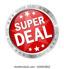 Colored Button With Banner And Text Super Deal