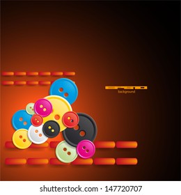 COLORED BUTTON on a red background, vector background