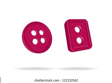 colored button on white