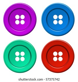 colored button - vector