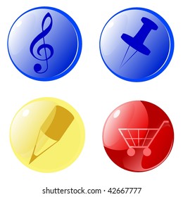 colored buttons