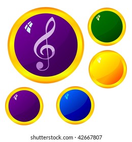 colored buttons