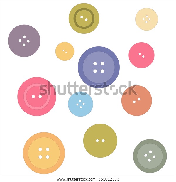 Colored Buttons Stock Vector (Royalty Free) 361012373