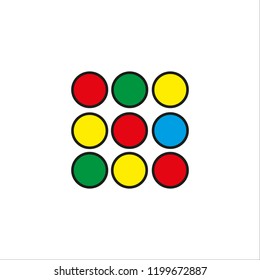 colored buttons eps 10
