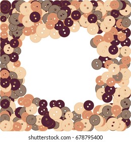 Colored buttons on a white background