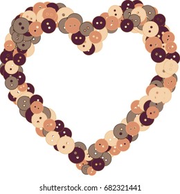 Colored buttons on a white background