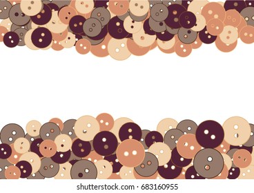 Colored buttons on a white background