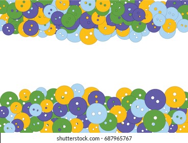 Colored buttons on a white background