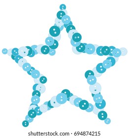 Colored buttons on a white background