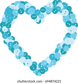 Colored buttons on a white background