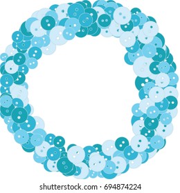 Colored buttons on a white background