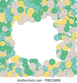 Colored buttons on a white background