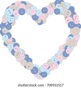 Colored buttons on a white background