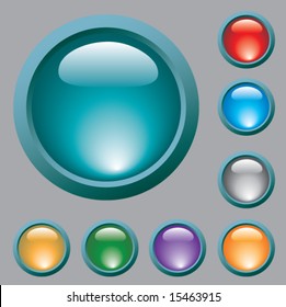 Colored buttons. Vector.