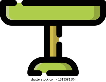 Colored Cafe Table Desk Cafe Icon
