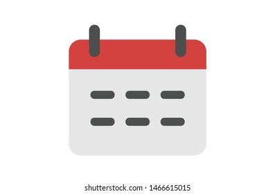 Colored calendar flat icons. app icon, Symbol, logo illustration. Pixel perfect. modern design, vector