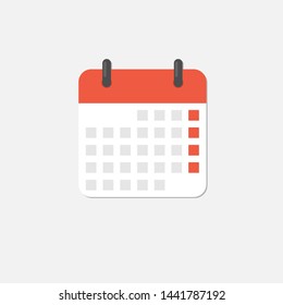 Colored calendar icon. Project schedule. Office time management. Making a reservation. Isolated illustration.
