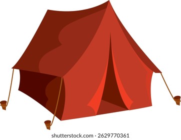 Colored camping tent icon. Vector illustration