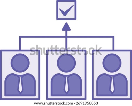 Colored Candidate Icon. Vector Illustration. Office Contenders, Voting for a Candidate. Election Concept