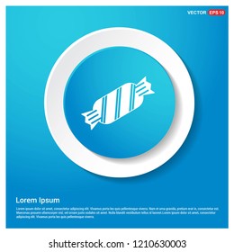 Colored candies Icon Abstract Blue Web Sticker Button - Free vector icon
