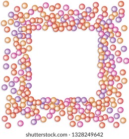 Colored carnaval confetti background made of star, square, triangle, circle geometric shapes. 3d vector illustration for celebrate design