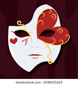 Colored carnival mask Festival Vector illustration