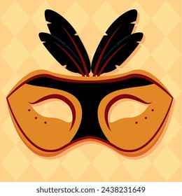 Colored carnival mask Festival Vector illustration