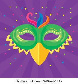 Colored carnival mask Vector illustration