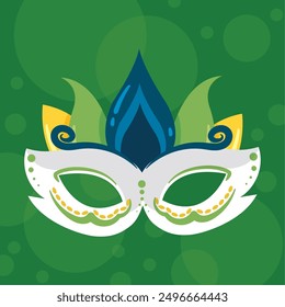 Colored carnival mask Vector illustration