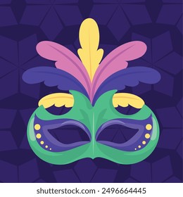 Colored carnival mask Vector illustration