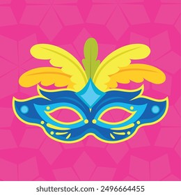 Colored carnival mask Vector illustration