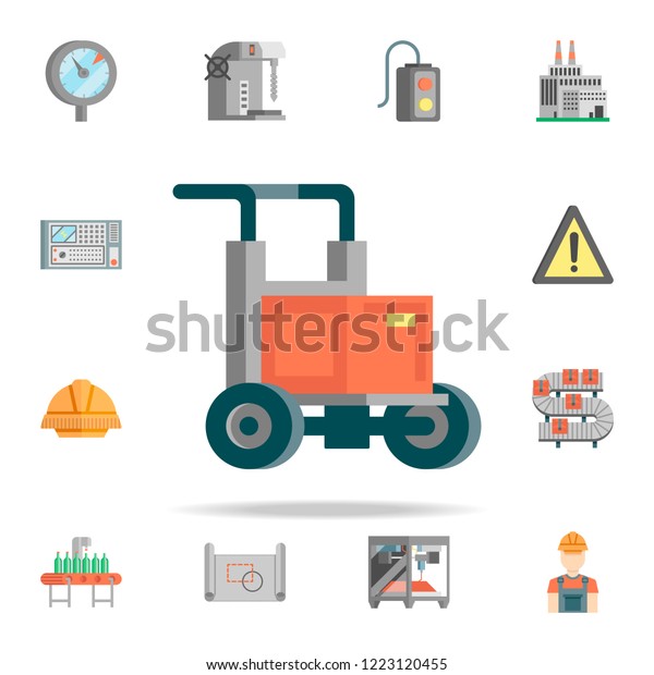 colored carriage production icon. Production\
icons universal set for web and\
mobile