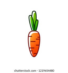Colored carrot vegetable logo template vector icon design