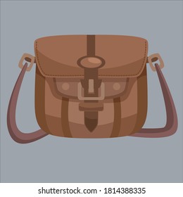 colored cartoon bag on colored background illustration