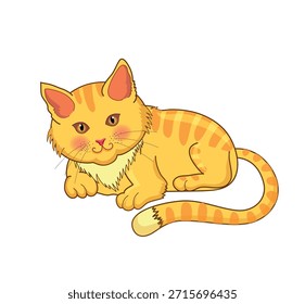 Diseño de icono de gato de dibujos animados de colores