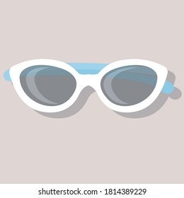 gafas de dibujos animados coloreados en ilustraciones de fondo de color