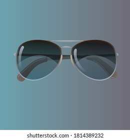 colored cartoon glasses on colored background illustration