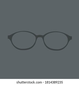 colored cartoon glasses on colored background illustration