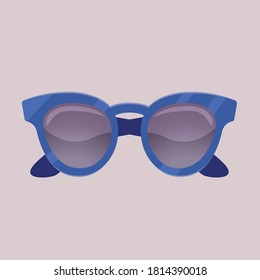 colored cartoon glasses on colored background illustration