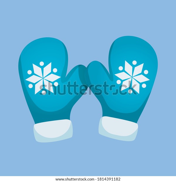 Colored Cartoon Gloves On Colored Background Stock Vector (Royalty Free