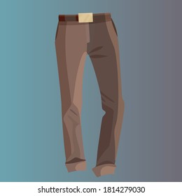 colored cartoon pants on colored background illustration