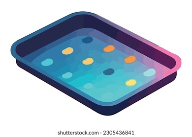 colored casserole design icon isolated